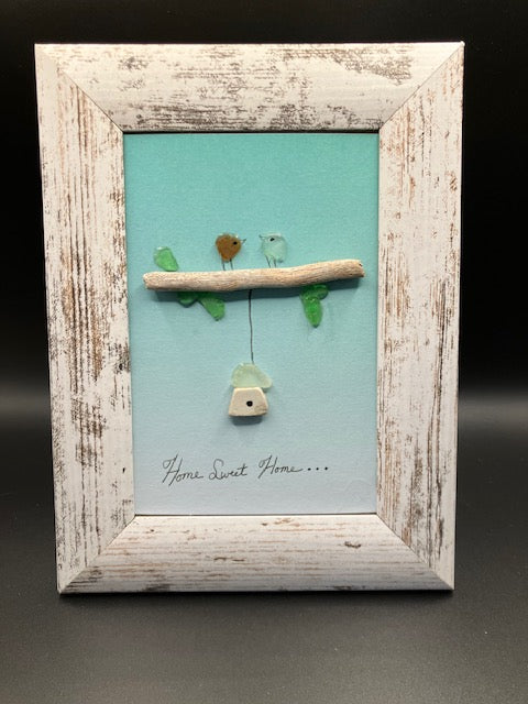 Beach glass Art - Home Sweet Home