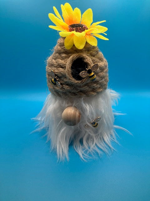 Bee Skep Gnome - Handcrafted Garden Decoration | CMBGifts