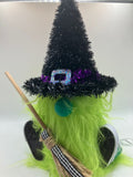 Handcrafted Witch Gnome - Halloween Decor Gift