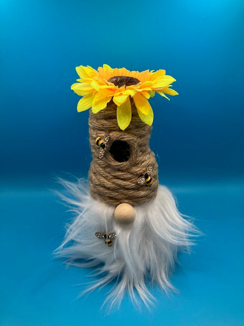 Bee Skep Gnome - Handcrafted Garden Decoration | CMBGifts