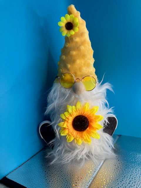 Handcrafted Sunflower Gnome - Decor Gift